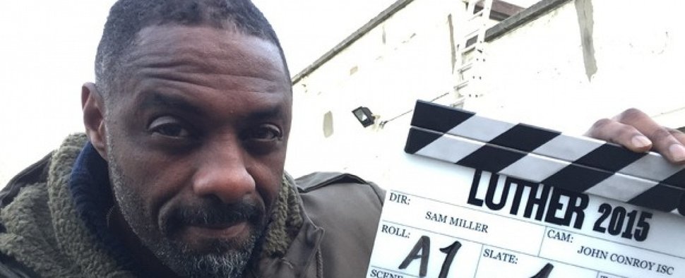 Bild von den Dreharbeiten: Idris Elba schlug die erste Klappe für „Luther“ 2015 – Bild: BBC