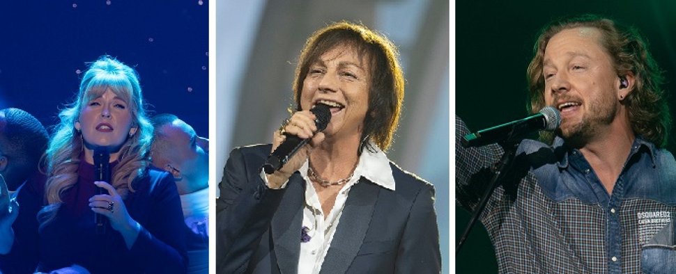 (v. l.) Maite Kelly, Gianna Nannini und Samu Haber sind in der „Giovanni Zarrella Show“ am 21. September 2024 zu Gast – Bild: ZDF/Sascha Baumann