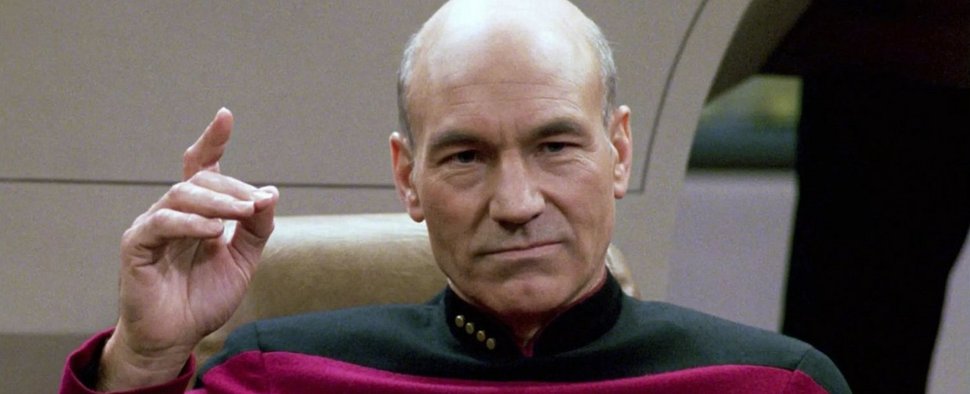 „Make it so“: Sir Patrick Stewart als Jean-Luc Picard in „Star Trek – Das nächste Jahrhundert“ – Bild: CBS