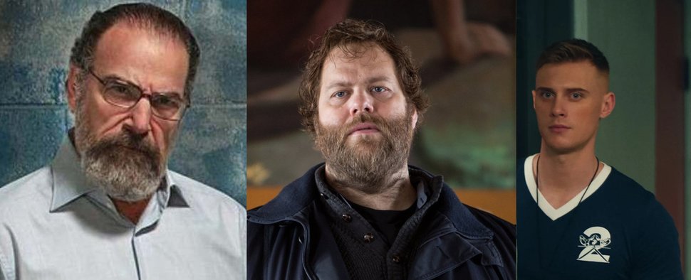 v.l.: Mandy Patinkin (Odin), Ólafur Darri Ólafsson (Thor) und Max Parker (Heimdall) in „God of War“ dabei – Bild: Showtime/Netflix/RVK/ZDF