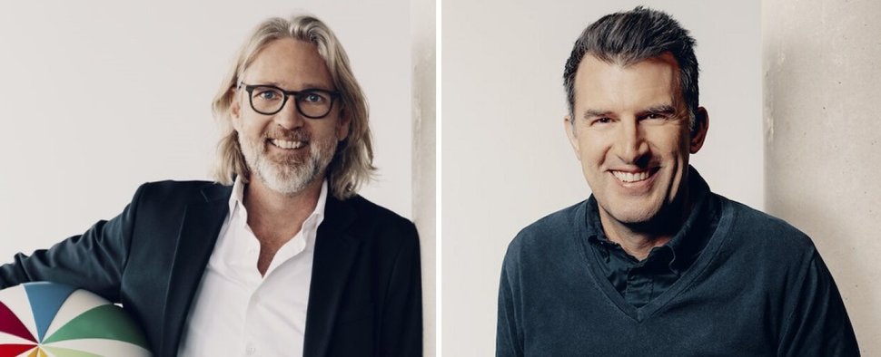 Marc Rasmus (l.), bislang Sat.1-Senderchef, und Hannes Hiller (r.), bislang ProSieben-Senderchef – Bild: Amelie Niederbuchner/Seven.One Entertainment Group
