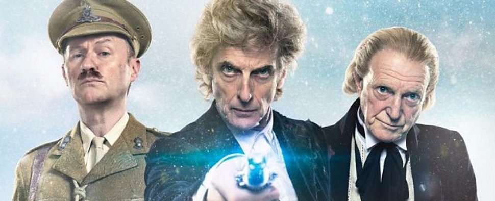 Mark Gatiss, Peter Capaldi und David Bradley im „Doctor Who“-Weihnachtsspecial „Twice Upon A Time“ – Bild: BBC