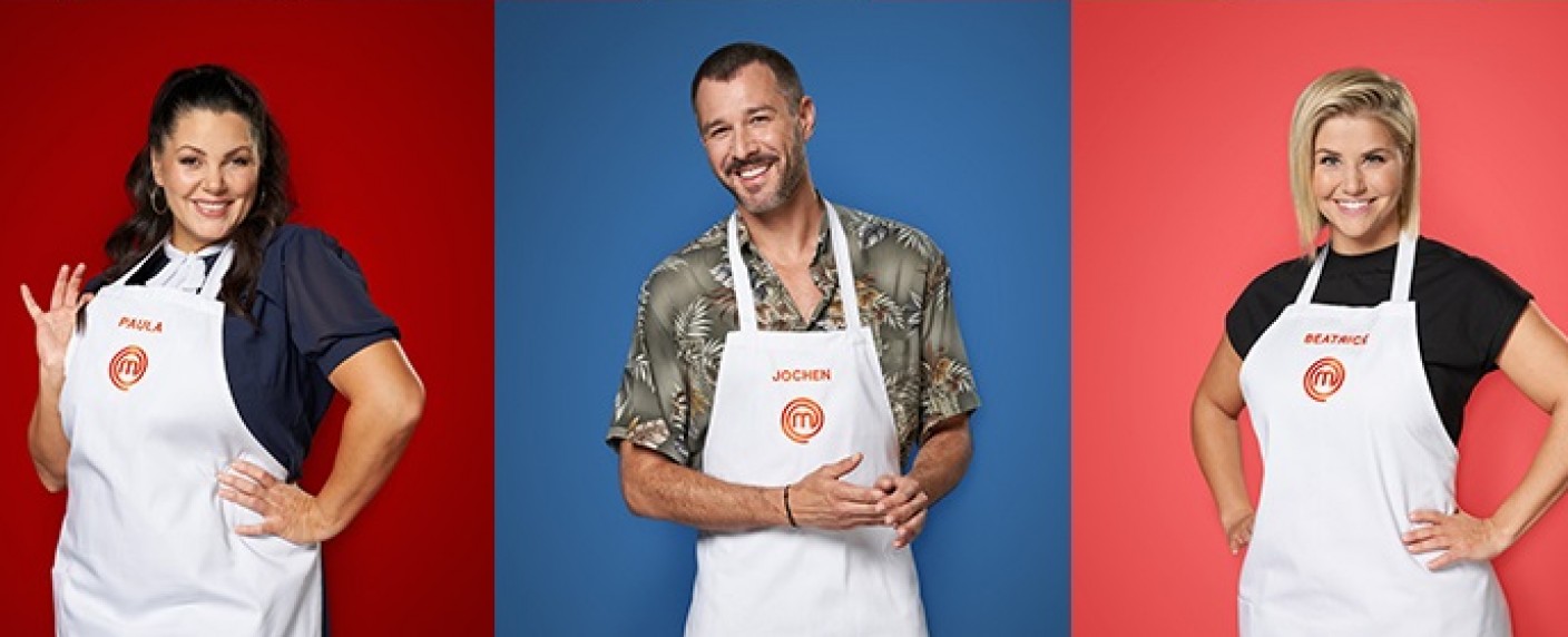 „MasterChef Celebrity“: Sky nennt Starttermin für Promi-Version der Kochshow – Beatrice Egli, Jochen Schropp, Thomas Hermanns und Paula Lambert werden zu Hobbyköchen – Bild: Sky/​Silviu Guiman