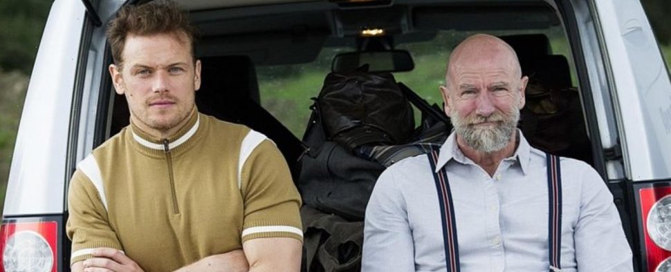 „Men in Kilts“: Sam Heughan (l.) und Graham McTavish (r.) machen in zweiter Staffel Neuseeland unsicher – Bild: Starz
