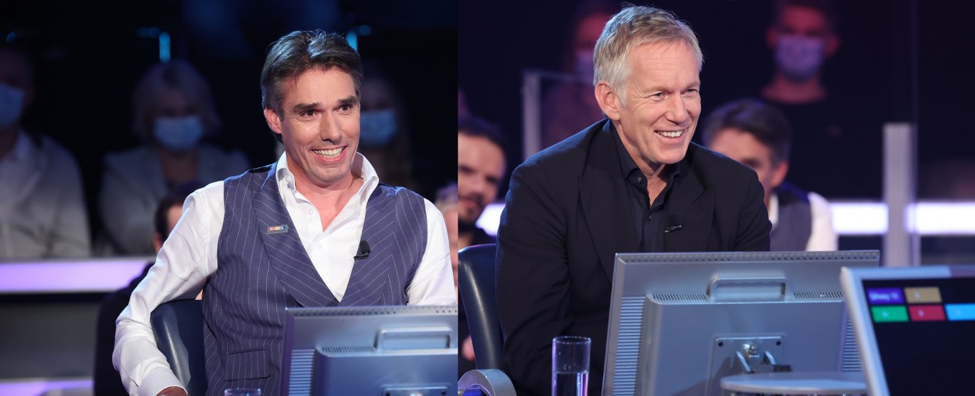 „Wer wird Millionär?“: Michael Stich und Johannes B. Kerner im neuen Promi-Special – Steffen Henssler, Sabrina Mockenhaupt und Ralf Rangnick ebenfalls dabei – Bild: TVNOW /​ Frank Hempel