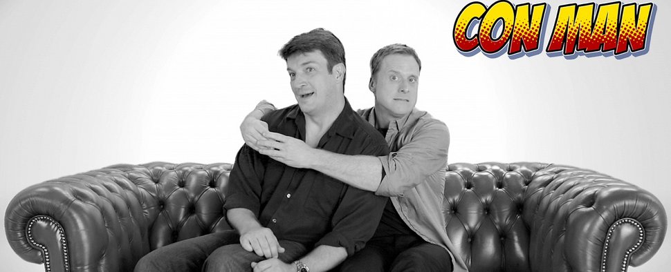 Nathan Fillion und Allan Tudyk promoten „Con Man“ – Bild: Indigogo/Fillion+Tudyk