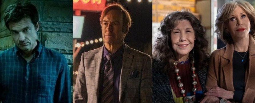 Netflix-Highlights im April: „Better Call Saul“, Finals von „Ozark“ und „Grace and Frankie“ – Neue Staffeln von „Élite“ und „Matrjoschka“ – Bild: Netflix/​Greg Lewis/​AMC/​Sony Pictures Television/​Netflix