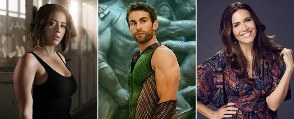 Neue Rollen für Chloe Bennet (l.), Chace Crawford (M.) und Mandy Moore – Bild: ABC/AMazon/NBC