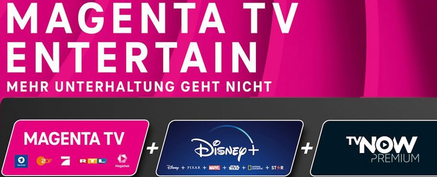 MagentaTV: Neuer Tarif mit Disney+ und TVNOW Premium – MagentaTV Entertain ab August im Angebot – Bild: Telekom Deutschland
