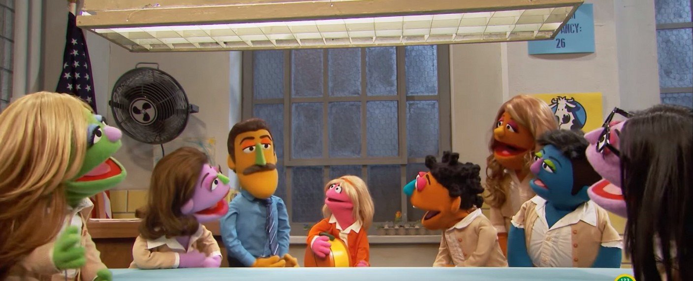 Die „sesame Street“ Präsentiert „orange Is The New Snack