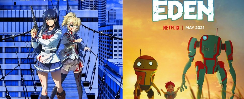 Promo-Bilder zu „High-Rise Invasion“ und „Eden“ – Bild: Netflix