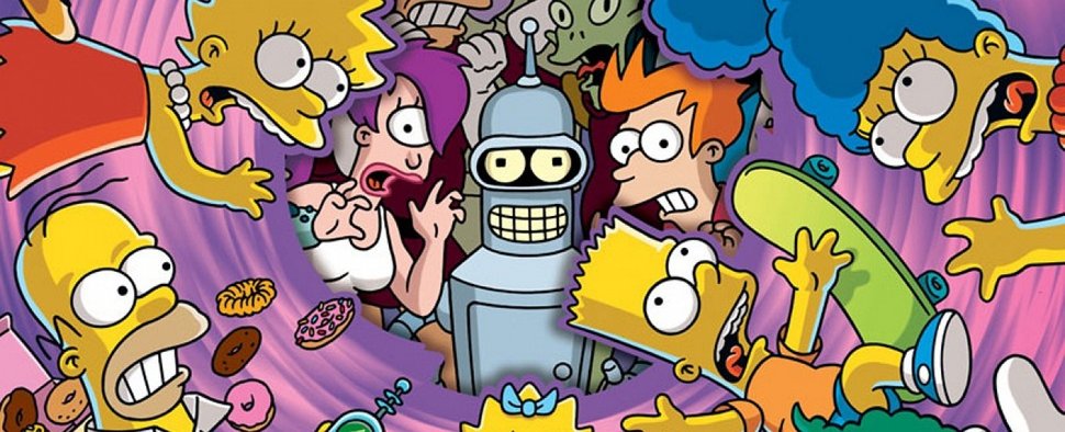 Promobild für das „Simpsons“-„Futurama“-Crossover „Simpsorama“ – Bild: FOX
