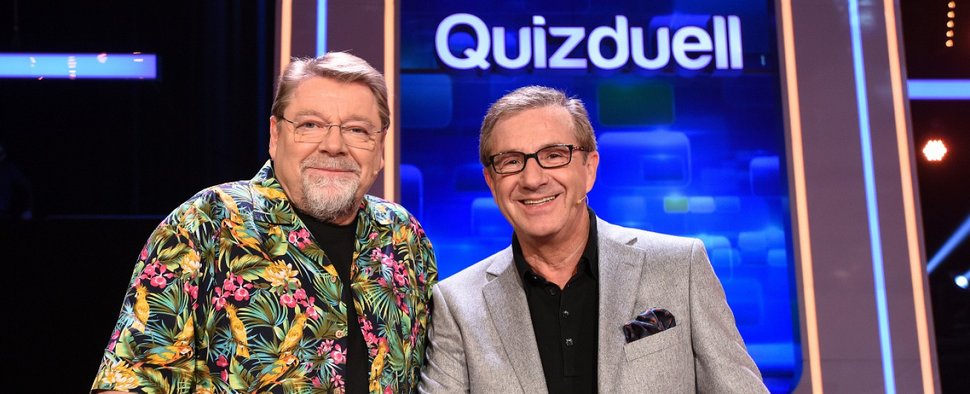 „Quizduell-Olymp“: Jürgen von der Lippe und Jan Hofer versuchen ihr Glück – Bild: ARD/Uwe Ernst