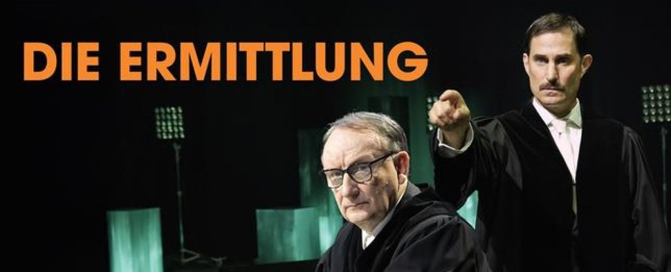 Rainer Bock (links) als Richter und Clemens Schick als Ankläger in „Die Ermittlung“ – Bild: BR/Hans-Joachim Pfeiffer