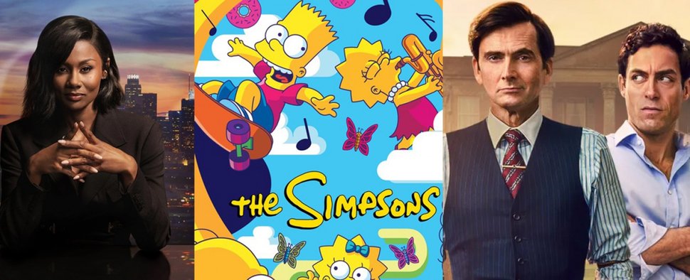 Highlights bei Disney+ im Oktober: (v. l.) „Reasonable Doubt“, „Die Simpsons“ und „Rivals“ – Bild: Hulu/FOX/Disney+