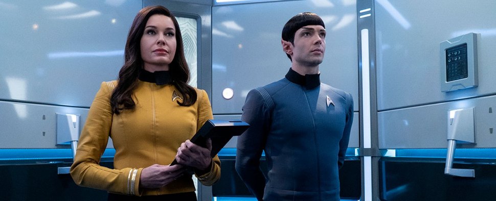 Rebecca Romjin als Number One und Ethan Peck als Mr. Spock in einem neuen „Short Trek“ – Bild: CBS All Access