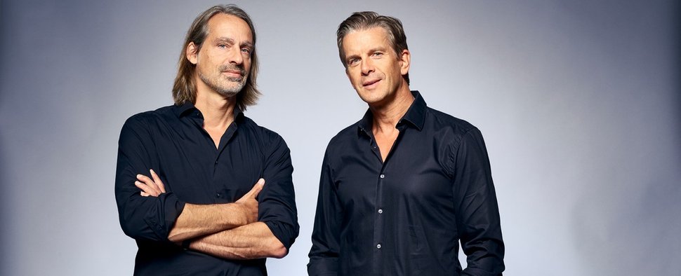 Richard David Precht (l.) und Markus Lanz – Bild: ZDF/Christian Bruch