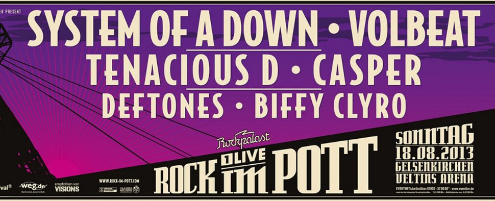 "Rock im Pott 2013": Einsfestival überträgt Festival – System of a Down und Casper in der Schalker Arena – Bild: WDR/MLK
