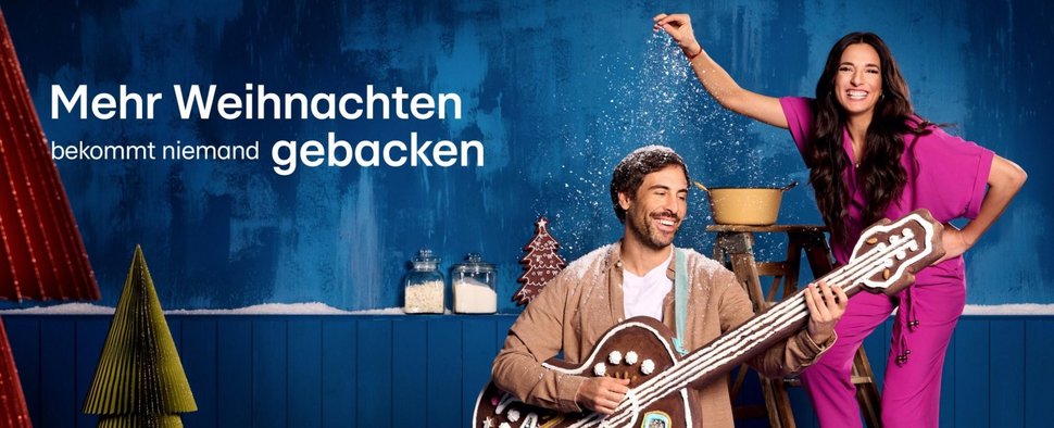 Max Giesinger (l.) und Sally Özcan begleiten in diesem Jahr das RTL-Super-Weihnachtsprogramm. – Bild: RTL