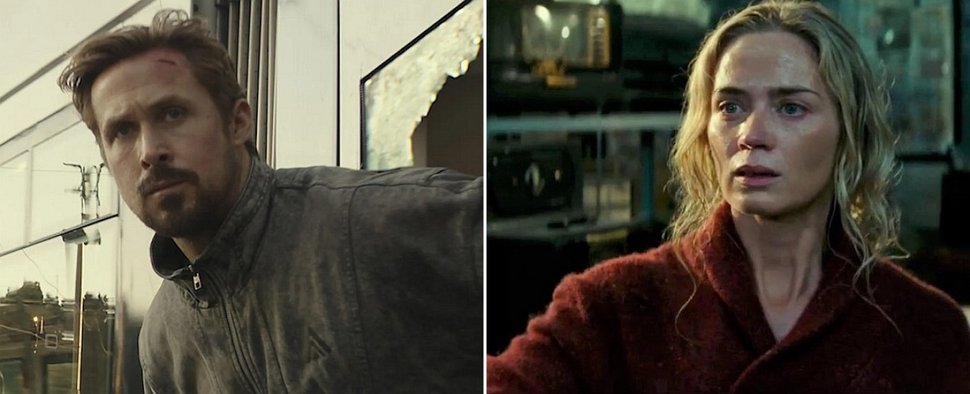 Ryan Gosling in „The Gray Man“ und Emily Blunt in „A Quiet Place“ – Bild: Netflix/Paramount Pictures