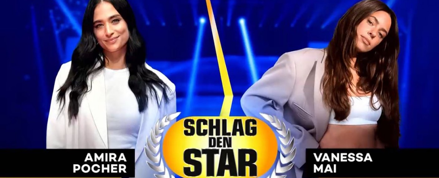 „Schlag den Star“: Schlagerstar gegen Pocher-Ex – Vanessa Mai tritt gegen Amira Pocher an – Bild: ProSieben/​Screenshot
