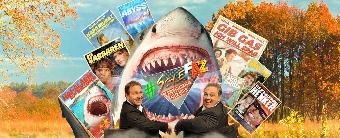 „SchleFaZ“: „Hai-Alarm auf Mallorca“ in neuer Herbststaffel – Acht Wochen lang Trash-Vergnügen mit Kalkofe und Rütten – Bild: Tele 5