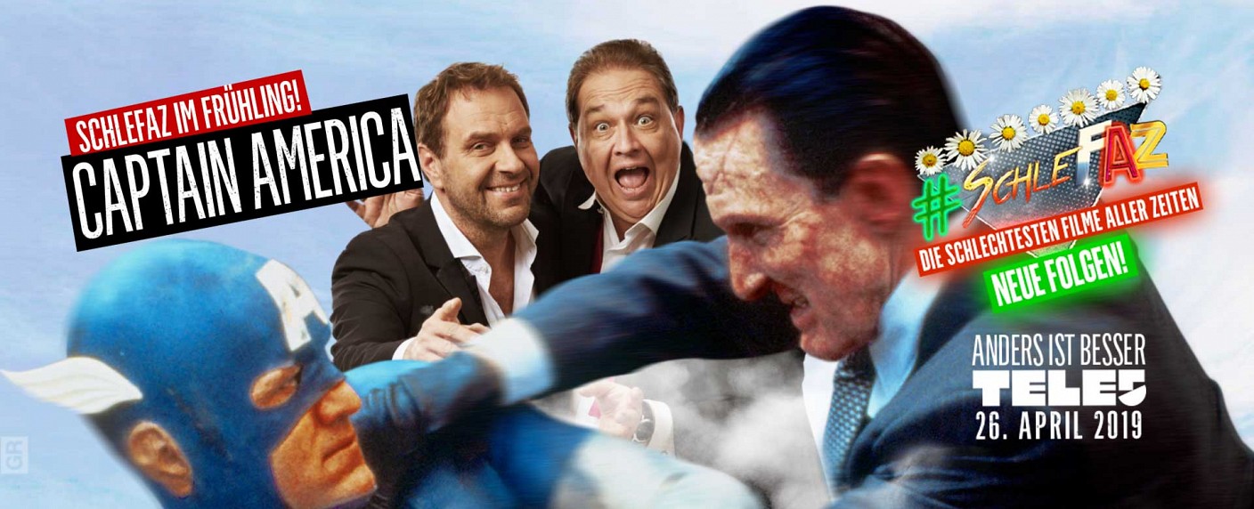 „SchleFaZ“-Frühjahrsstaffel 2019 ab heute: Alle Filme und Termine – Von „Captain America“ bis zum „Mann mit den zwei Köpfen“ – Bild: Tele 5