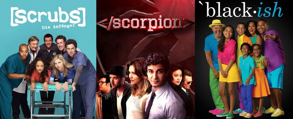 „Scrubs“/​“Scorpion“/​“Black-ish“ – Bild: NBC/CBS/ABC