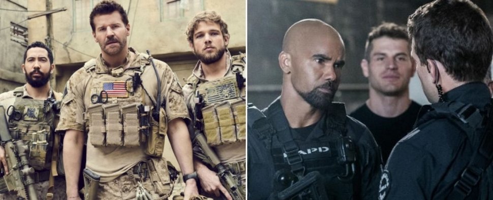 „SEAL Team“ (l.) und „S.W.A.T.“ (r.) sollen im Herbst bei CBS wieder zusammen laufen. – Bild: CBS