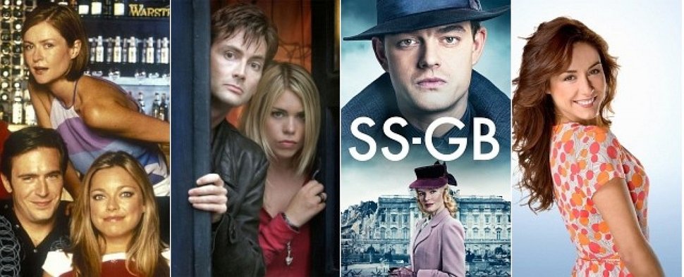 Serien aus dem Angebot von BBC Player: „Coupling“, „Doctor Who“, „SS-GB“ und „Being Erica“ – Bild: BBC Worldwide