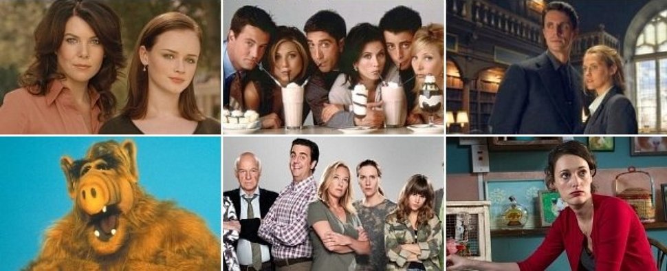 Serienunterhaltung gegen Corona-Frust: Wir schlagen unter anderem „Gilmore Girls“, „Friends“, „A Discovery of Witches“, „ALF“, „Pastewka“ oder „Fleabag“ vor. – Bild: Netflix, Prime Video, Sky