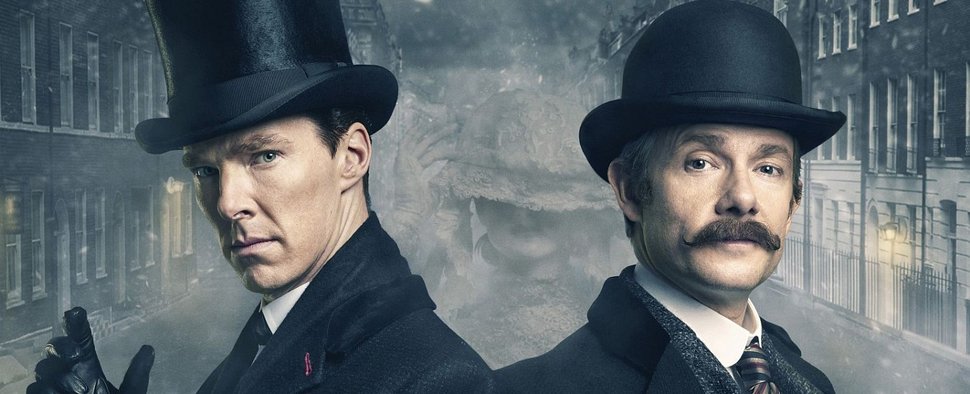 Sherlock (Benedict Cumberbatch) und Watson (Martin Freeman) in „Sherlock: The Abominable Bride“ – Bild: BBC