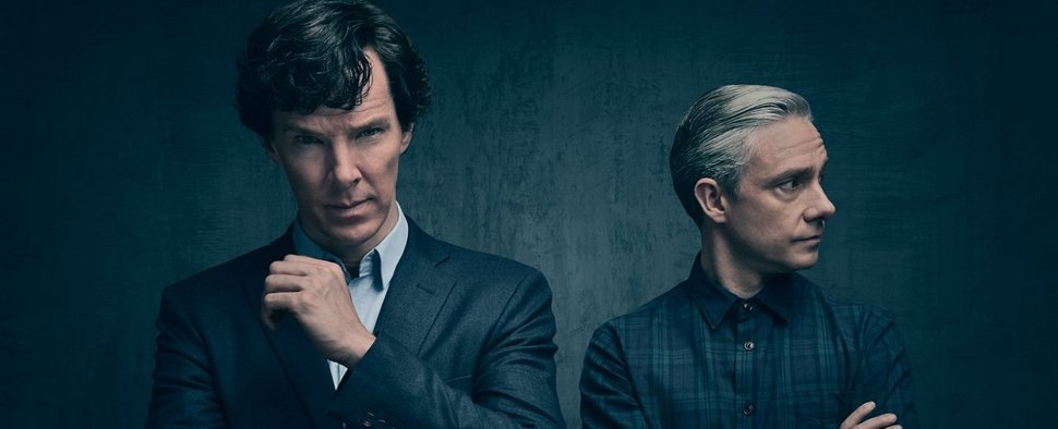 Sherlock Holmes (Benedict Cumberbatch, l.) und John Watson (Martin Freeman) in „Sherlock“ – Bild: BBC