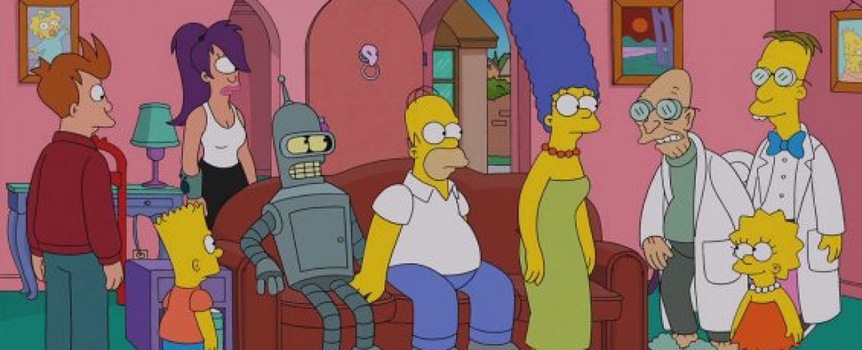 Gewisse Ähnlichkeiten sind unverkennbar: Fry & Co. zu Gast bei den Simpsons in „Simpsorama“ – Bild: 20th Century Fox TV