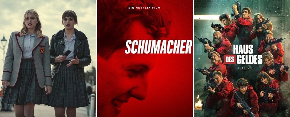 Starten bei Netflix im September 2021: die dritte Staffel von „Sex Education“, die Dokumentation „Schumacher“ und neue Folgen von „Haus des Geldes“ – Bild: Netflix