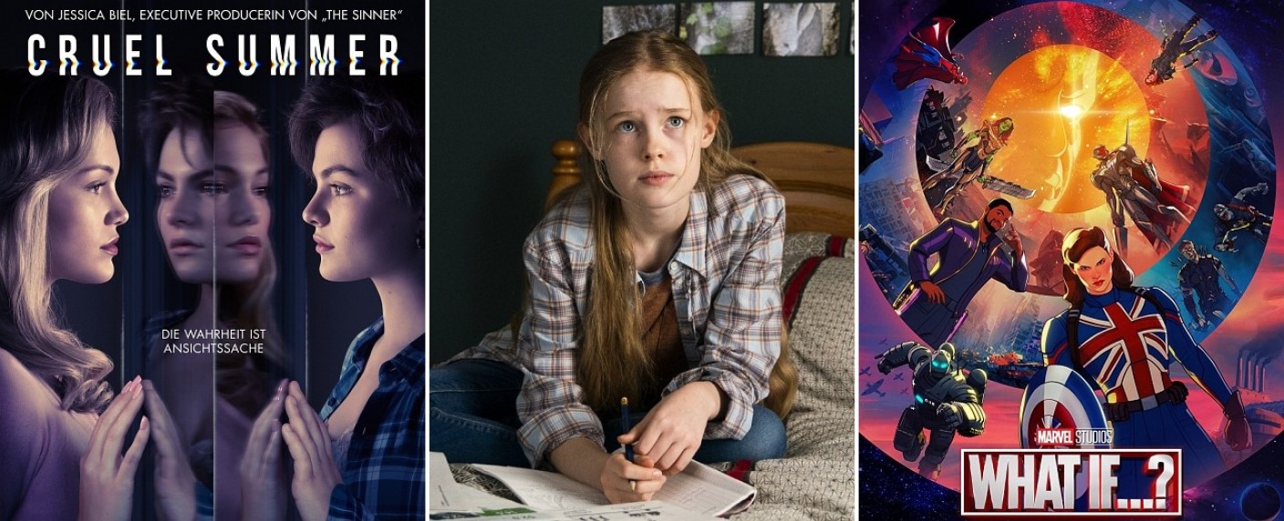 Die 9 wichtigsten Serien im August – Von Weltenretterin „Mirella Schulze“ bis „Dr. Death“, von „Andere Eltern“ bis „Cruel Summer“ – Bild: Prime Video/​TVNOW, Julia Terjung/​Marvel Studios