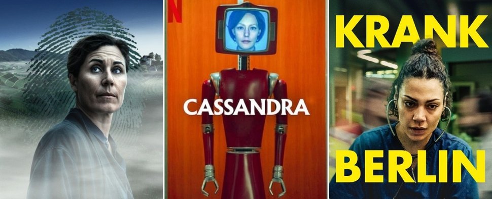 Starten im Februar: „Spuren“ in der ARD, „Cassandra“ bei Netflix und „KRANK Berlin“ bei Apple TV+ – Bild: SWR/Netflix/Beta