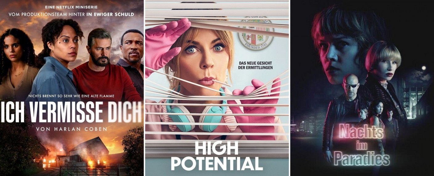 Die 7 wichtigsten Serien im Januar – Von „High Potential“ bis „Ich vermisse dich“, von „Nachts im Paradies“ bis „A Better Place“ – Bild: Netflix/​Disney+/​MagentaTV