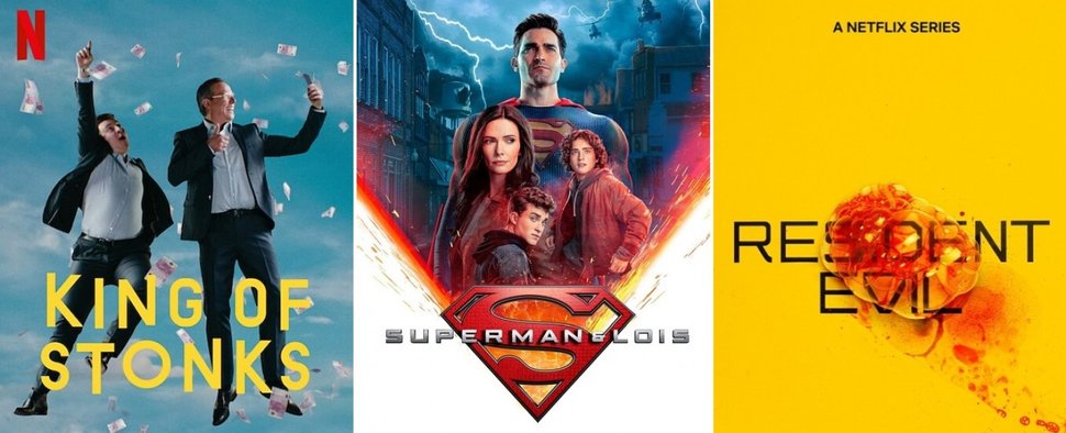 Starten im Juli: „King of Stonks“, „Superman & Lois“ und „Resident Evil“ – Bild: Netflix/Warner Bros./Netflix