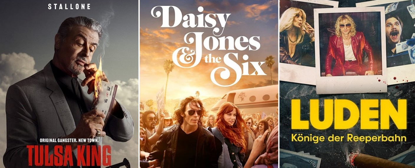 Die 7 wichtigsten Serien im März – Von „Luden“ bis zum „Tulsa King“, von „Miss Merkel“ bis „Daisy Jones & The Six“ – Bild: Paramount+/​Prime Video/​Prime Video