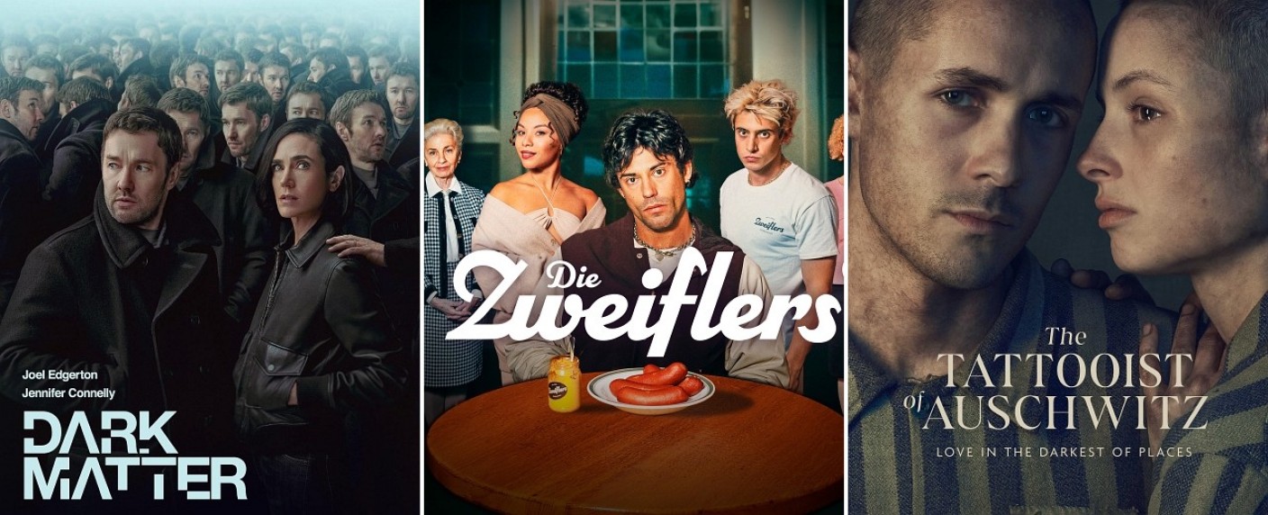 Die 7 wichtigsten Serien im Mai – Von „Die Zweiflers“ bis „Dark Matter“, von „The Tattooist of Auschwitz“ bis „Eric“ – Bild: Apple TV+ /​/​ ARD Degeto/​HR/​Turbokultur/​Elliott Kreyenberg /​/​ Sky