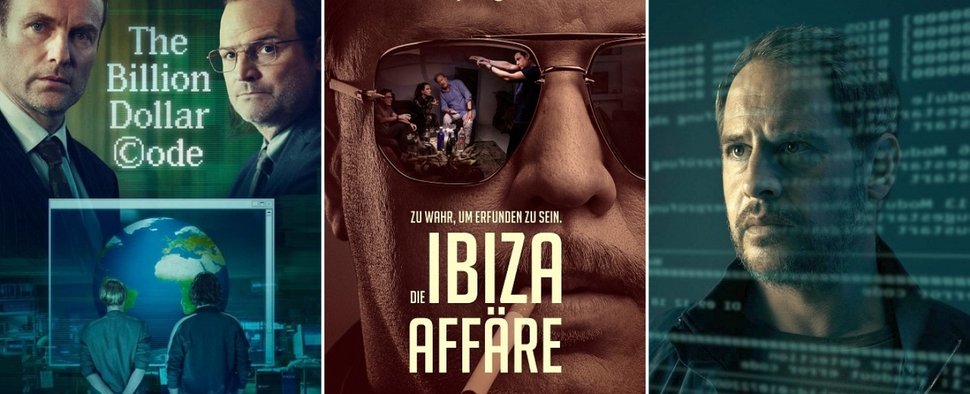 Starten im Oktober 2021: „The Billion Dollar Code“, „Die Ibiza Afäre“ und „Blackout“ – Bild: Netflix / Sky / Joyn