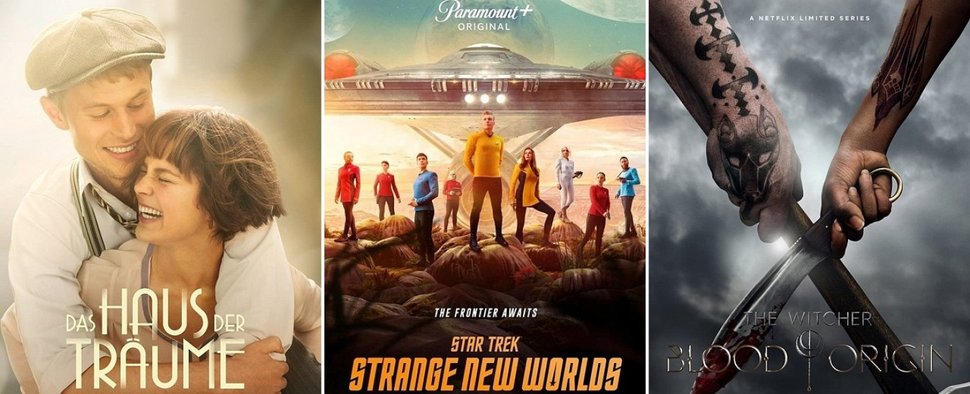Starten in Deutschland im Dezember: „Das Haus der Träume“, „Star Trek: Strange New Worlds“ und „The Witcher: Blood Origin“ – Bild: RTL/Paramount+/Netflix