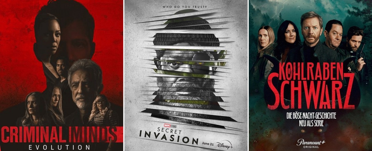 Die 10 wichtigsten Serien im Juni – Von „Kohlrabenschwarz“ bis „Secret Invasion“, von „Criminal Minds“ bis „The Ark“ – Bild: Disney+/​Disney+/​Paramount+