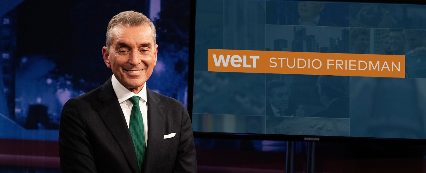 „Studio Friedman“: Rückkehr des WELT-Polittalks mit verändertem Konzept – Corona-bedingte Einzelgespräche nach fünfmonatiger Pause – Bild: WeltN24 GmbH/​ Claudius Pflug
