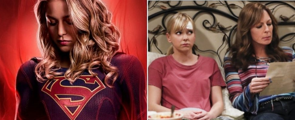 „Supergirl“ (l.) und „Mom“ (r.) melden sich im April bei ProSieben Fun mit neuen Folgen zurück – Bild: The CW/CBS