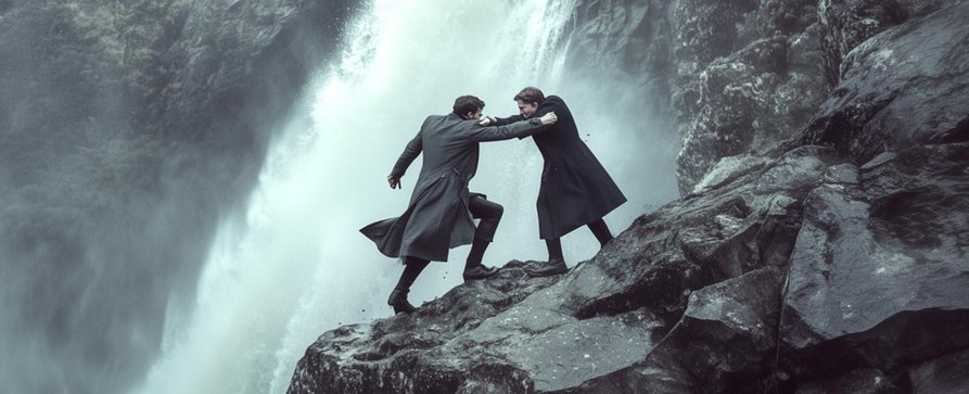 „The Death of Sherlock Holmes“: Neue Serie geht über das legendäre Duell Holmes vs. Moriarty hinaus – Schweizer Historienserie erzählt von den Folgen der Ereignisse an den Reichenbachfällen – Bild: Silver Reel/​SRF/​Sky Schweiz/​ARD Degeto