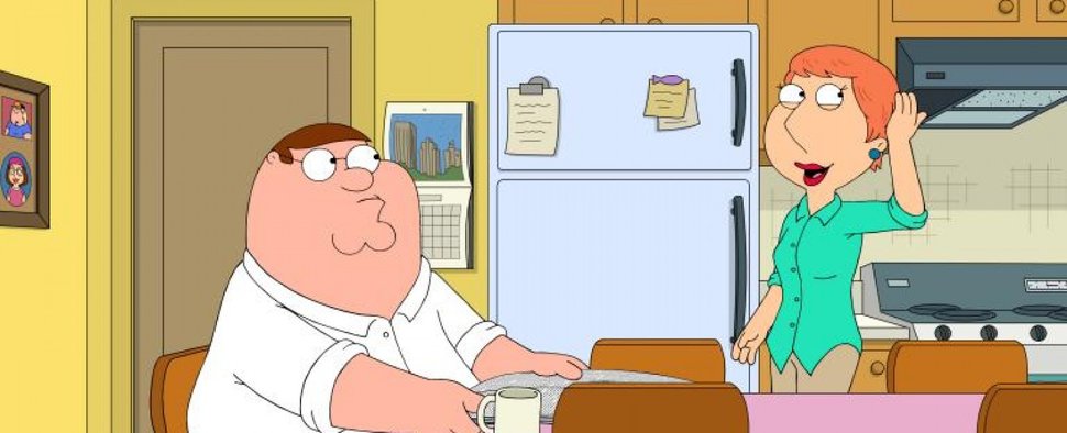 Szenenbild aus der ersten neuen Folge von „Family Guy“ auf ProSieben Maxx: Lois hat einen neuen Kurzhaarschnitt, Peter ist nicht begeistert – Bild: Twentieth Century Fox Film Corporation