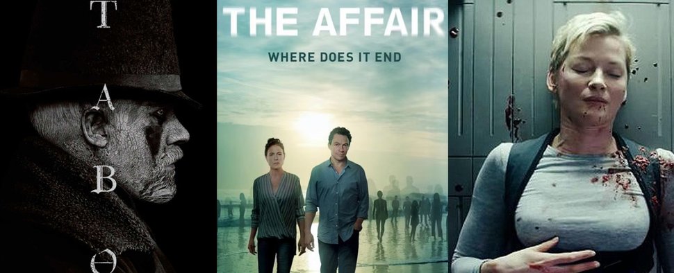 „Taboo“, „The Affair“ und „Nightflyers“ – Bild: BBC/Showtime/Netflix