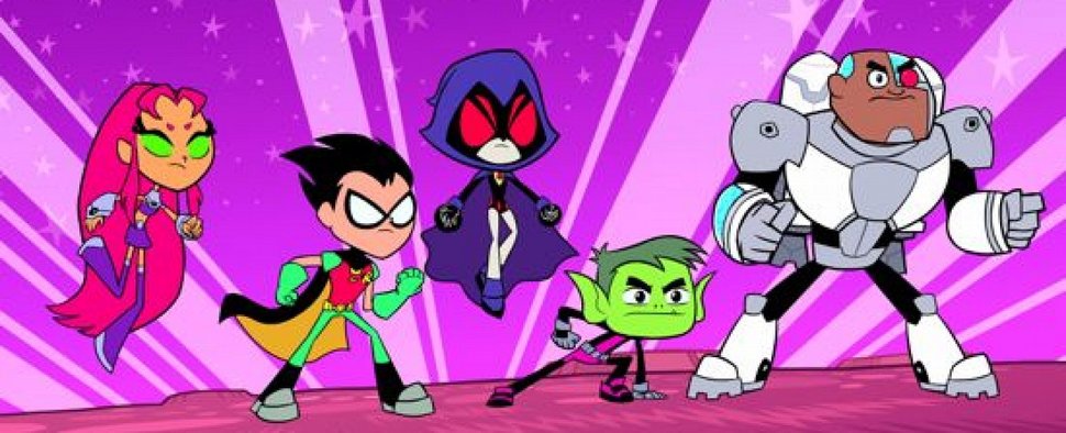 „Teen Titans Go!“: Starfire, Robin, Raven, Beast Boy und Cyborg – Bild: Warner TV